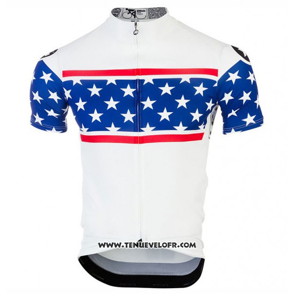 2017 Maillot Ciclismo Assos Champion Etats Unis Manches Courtes et Cuissard